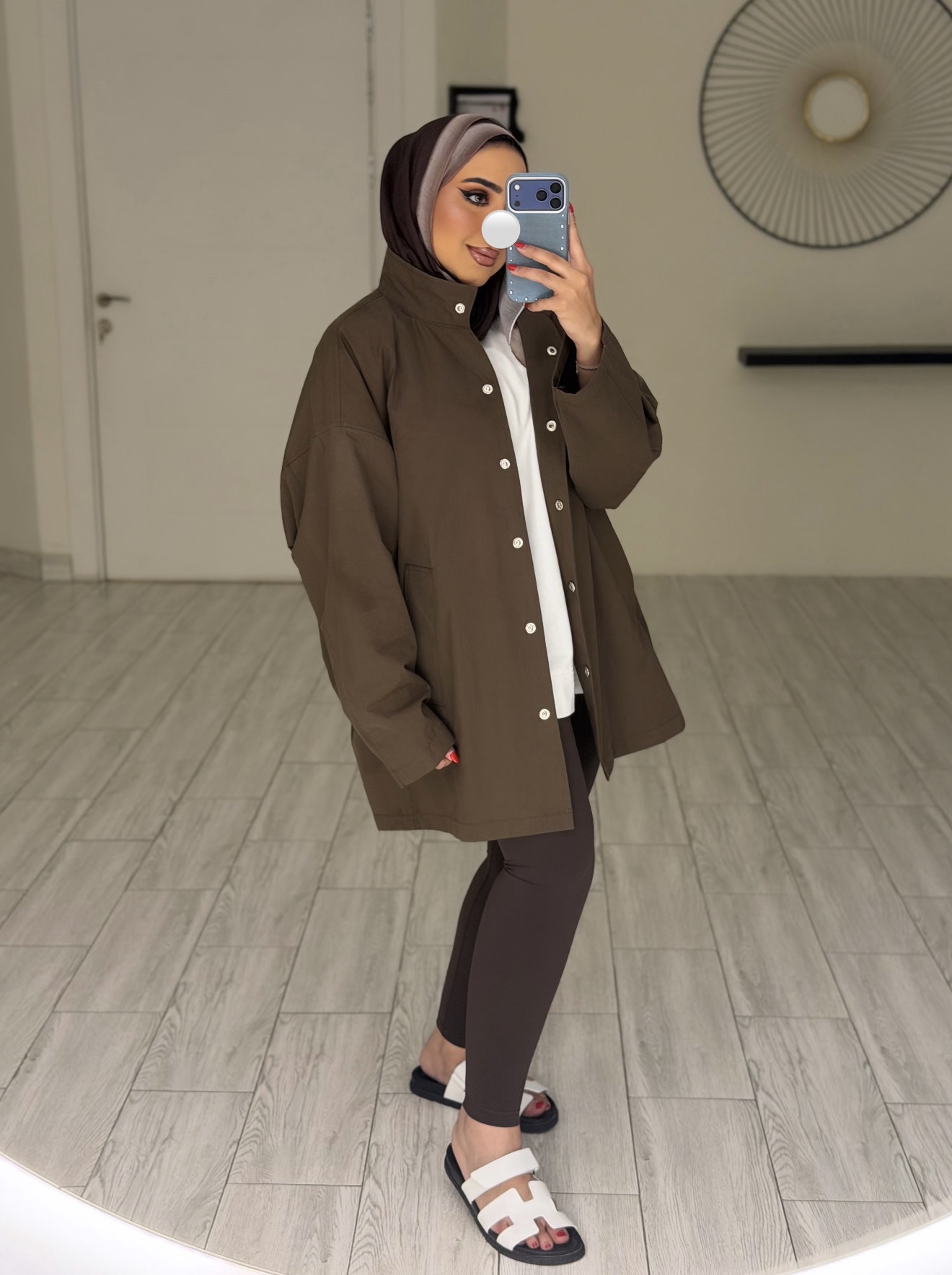 Brown oversized Jacket - الصورة 8